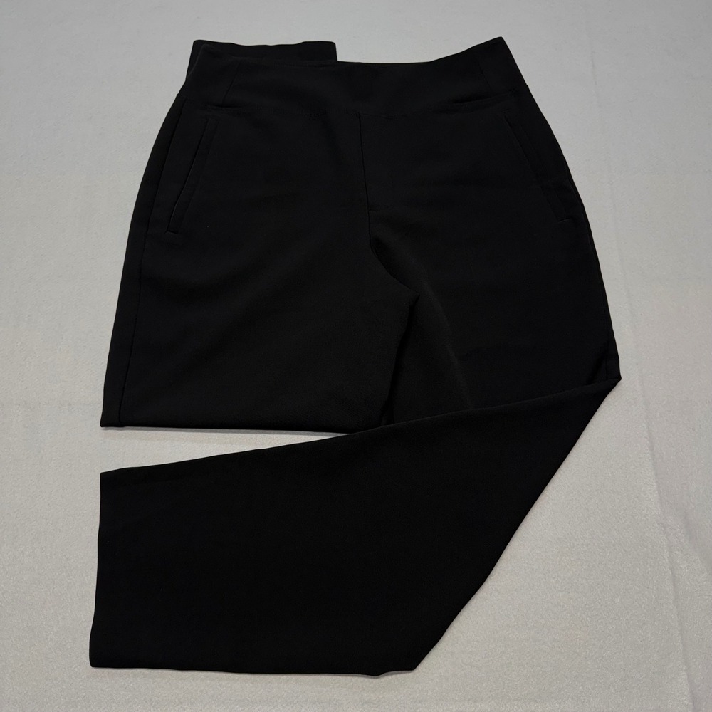 Athleta Brooklyn Ankle Pants Womens 10 Black Tapered Stretch Travel Trousers